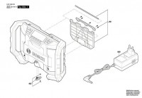 Bosch 3 601 D29 240 GML 10,8 V-LI Power Radio Box Spare Parts